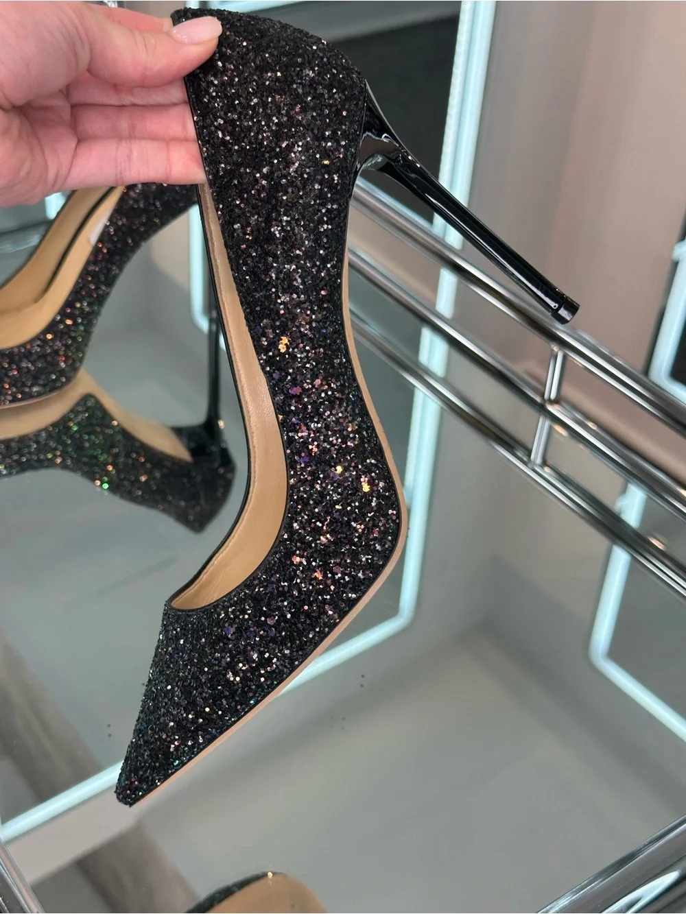 Jimmy Choo Glitter Heels